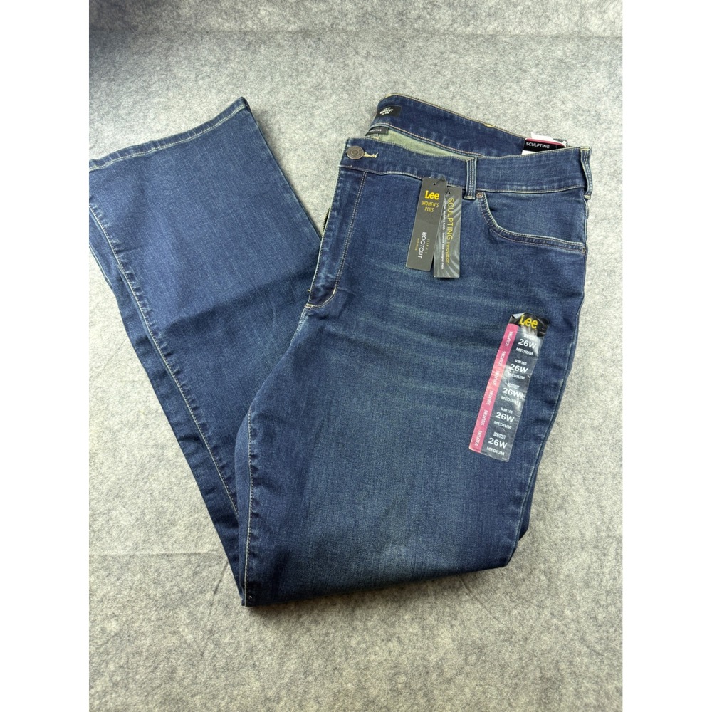 Lee Sculpting Slim Fit Bootcut Jeans Womens 26W Medium Wash Mid Rise Denim NWT